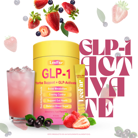 Naturox Cutting Mix – Apoyo Dual para Antojos y Metabolismo | Berberina, Cromo, 5-HTP, Yerba Mate y Magnesio | Apoya el Camino GLP-1, Azúcar en Sangre y Salud Intestinal | Sabor Fresa Açaí – 30 Porciones